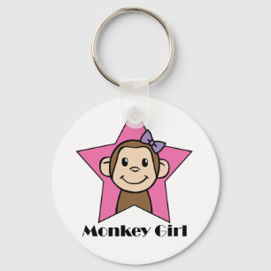 Chaveiro Arco da estrela do rosa da menina do macaco do