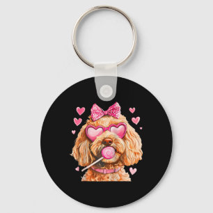 Chaveiro Arco de coquete Goldendoodle Valentine Day Raglan