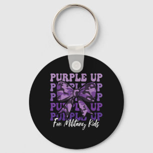 Chaveiro Arco De Coquete Infantil Militar, Roxo Para Milita