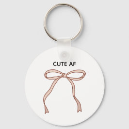 Chaveiro Arco de Fita Rosa Fofo Minimalista