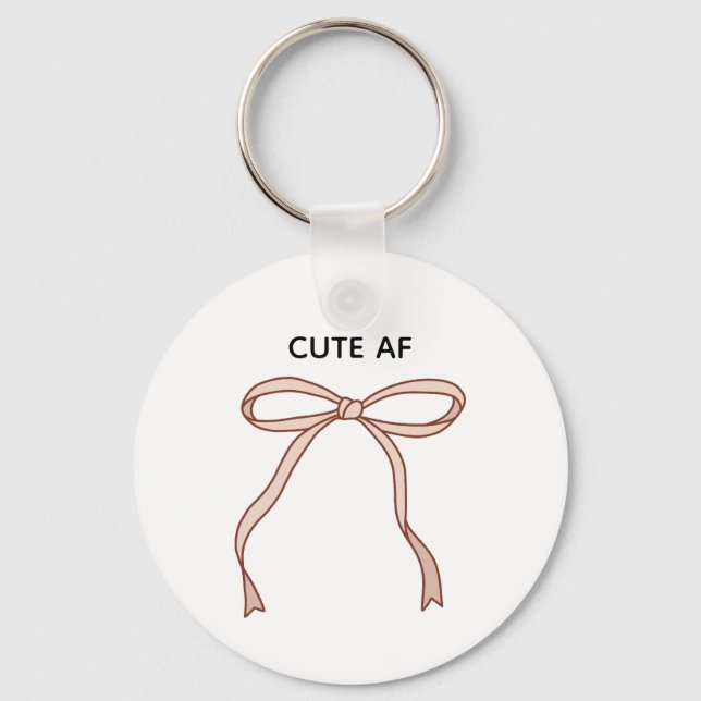 Chaveiro Arco de Fita Rosa Fofo Minimalista (Frente)