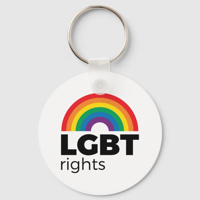 Chaveiro Arco-Íris de Direitos LGBT (Frente)