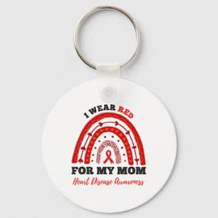 Chaveiro Arco-Íris Eu Visto Vermelho Para Minha Mãe Doença