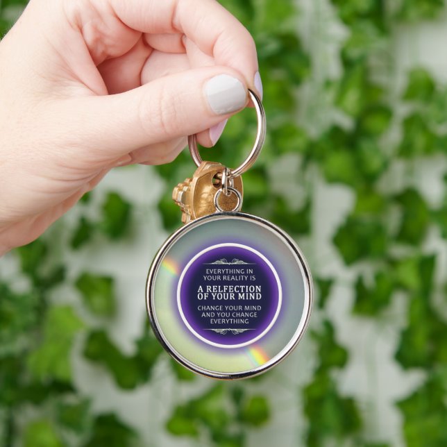 Chaveiro Arco-Íris Inspirativo (Mão)