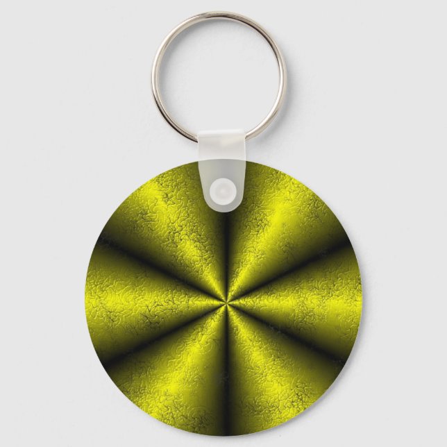 Chaveiro Arco-Íris Negro Dourado Amarelo em Leatheroptik (Frente)