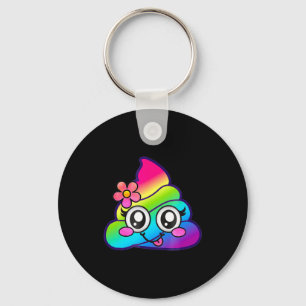 Chaveiro Arco-íris Op Emoji Unicórnio Fofo O Flor Bobo