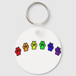 Chaveiro Arco-íris Pawprints