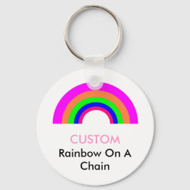 Chaveiro Arco-Íris PERSONALIZADO Em Cadeia