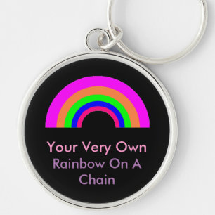 Chaveiro Arco-Íris PERSONALIZADO Em Cadeia
