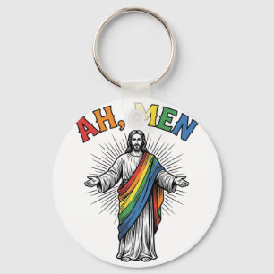 Chaveiro Arco-íris Religioso Vintage Ah Homens