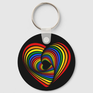 Chaveiro Arco-Íris Twist Heart