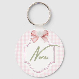 Chaveiro Arco Personalizado Nora Baby Girl Nursery &Gingham