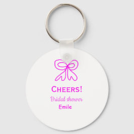 Chaveiro Arco púrpura rosa nome do chuveiro da noiva adicio