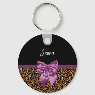 Chaveiro Arco roxo elegante e nome do impressão à moda do