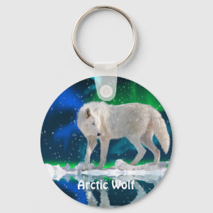Chaveiro ARCTIC WOLF & Aurora Zipper Pull\Chaveiro