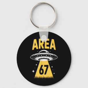 Chaveiro Área 67 Tema Espaçonave Ufo Engraçado 6 7 Alien
