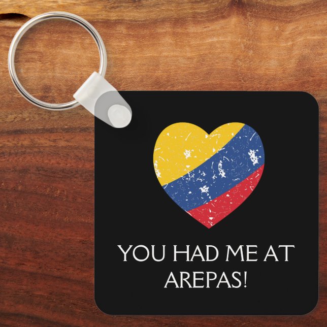Chaveiro Arepas Funny Quote Comida Colombiana (Frente)