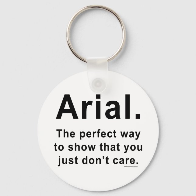 Chaveiro Arial Font Humor Mug (Frente)