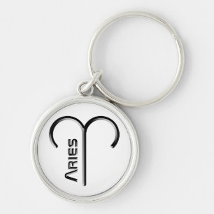Chaveiro ARIES, Design abstrato do Sinal Zodíaco,