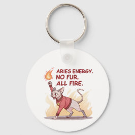 Chaveiro Aries Energy Sphynx Cat No Fur All Fire Art