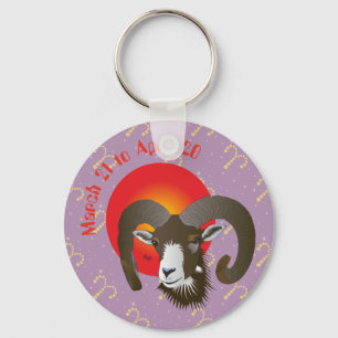 Chaveiro Aries March 21 to abril 20 Keychains