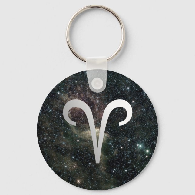 Chaveiro Aries Zodiac Star Sinal Universe Keyring (Frente)
