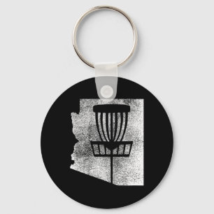 Chaveiro Arizona Disc Golf Estado Com Gráfico Distress Sket