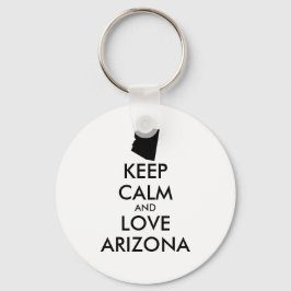 Chaveiro Arizona personalizável MANTER CALM e AMOR