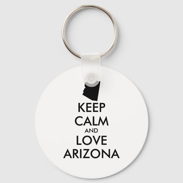 Chaveiro Arizona personalizável MANTER CALM e AMOR (Frente)