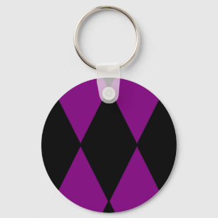 Chaveiro arlequim preto roxo