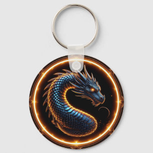 Chaveiro ✨ Armação de Anel com Emblema de Dragão Fantasia ✨