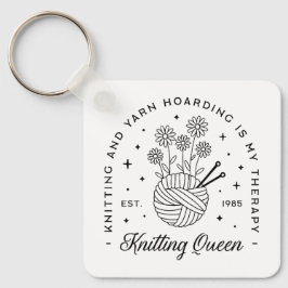 Chaveiro Armador de fios engraçados da rainha do tricô