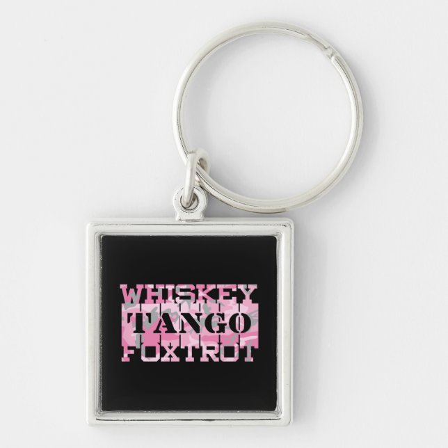 Chaveiro Armário Whiskey Tango Foxtrot Pink Camo (Frente)