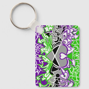 Chaveiro Aroace Radioative Pride Flag Squiggles