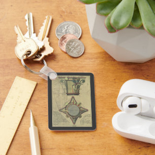 Chaveiro Arquitetura do vintage, coroa principal decorativa