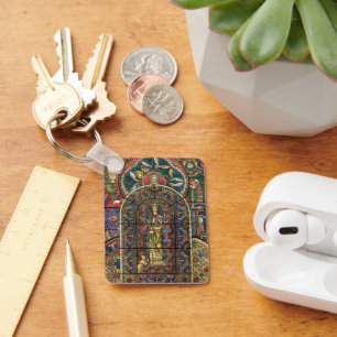 Chaveiro Arquitetura Vintage, Janela de Vidro da Igreja