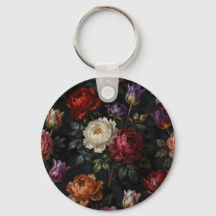 Chaveiro Arranjo Floral de Peônia e Tulipa Moody Luxuoso