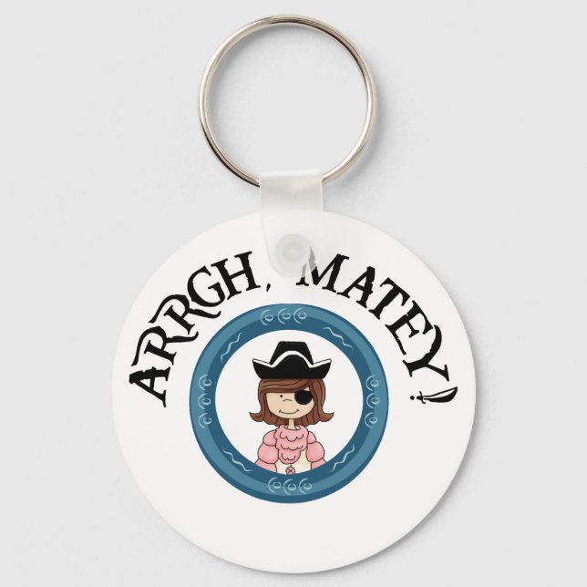 Chaveiro Arrgh Matey Pirate Girl Key Chain (Frente)