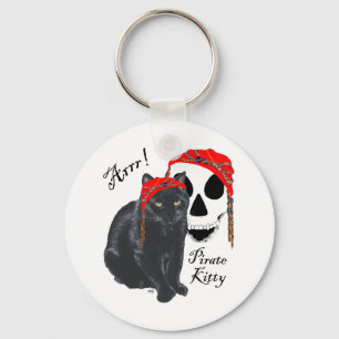 Chaveiro Arrrr! Gata Pirata Preta Kitty