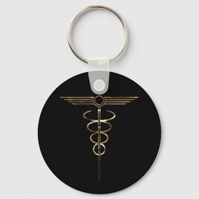 Chaveiro Art Deco Caduceus (Frente)