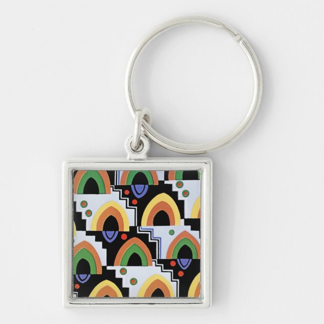 Chaveiro Art Deco Design nº 4 @ Emporio Moffa (Frente)