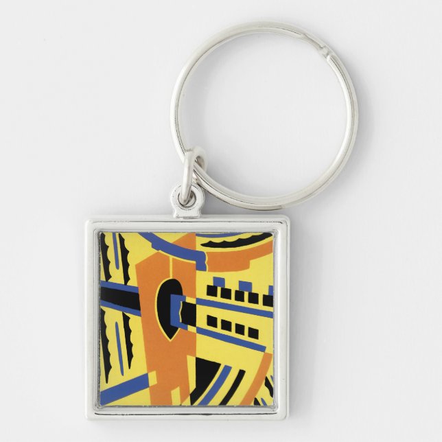 Chaveiro Art Deco Design nº 5 @ Emporio Moffa (Frente)