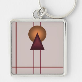 Chaveiro Art Deco Geométrico