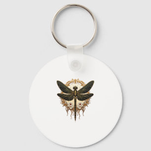 Chaveiro Art Nouveau Dragonfly Elegante Steampunk