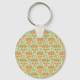 Chaveiro Art Nouveau: Elegância Floral