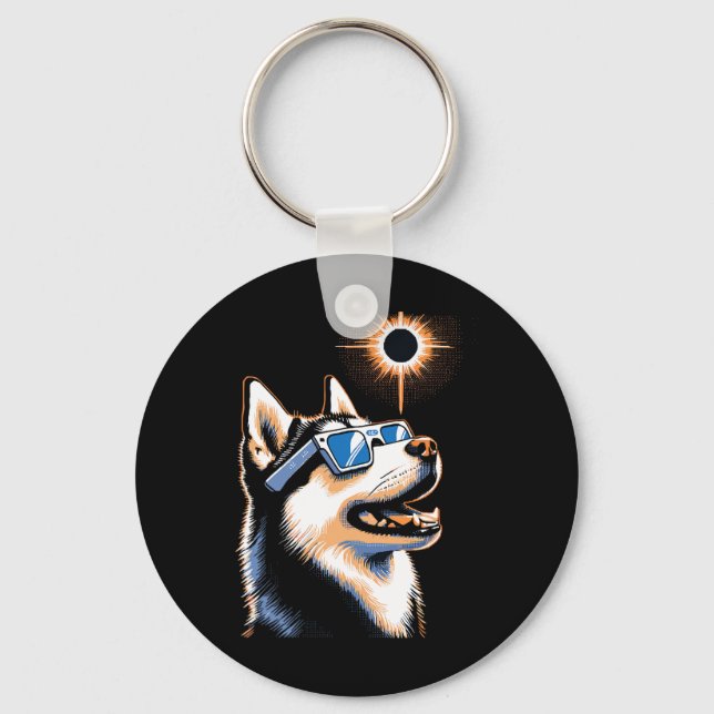 Chaveiro Art Solar Eclipse Rouco Cachorro Vestindo Óculos E (Frente)