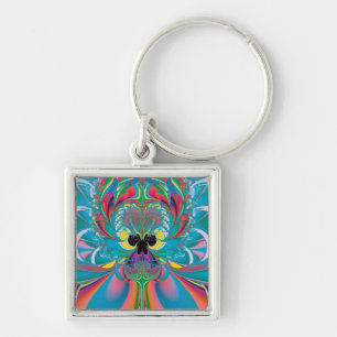 Chaveiro Arte Abstrata Borboleta de Verão
