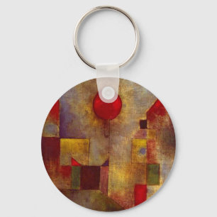 Chaveiro Arte Abstrata Colorida Balão Vermelho Paul Klee