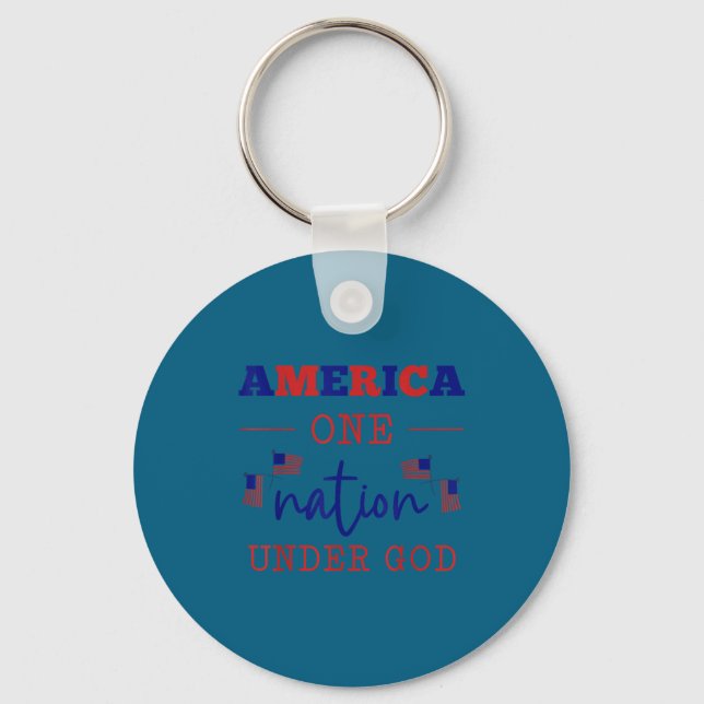 Chaveiro Arte América Uma Nação Sob Deus (Frente)