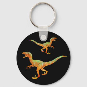 Chaveiro Arte Assustadora do Velociraptor Jurássico Corrend